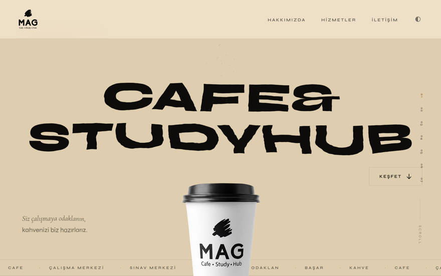 The MAG Cafe Study Hub website